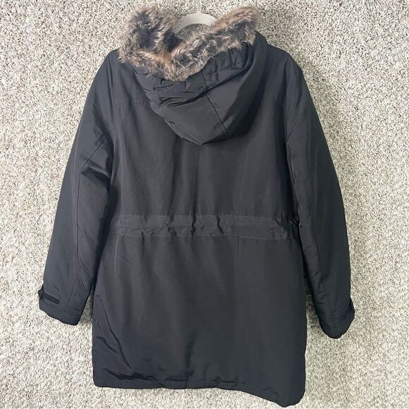 Spyder Coat Women’s Large Black Explorer Parka Zip Up Winter Hooded - Picture 6 of 10